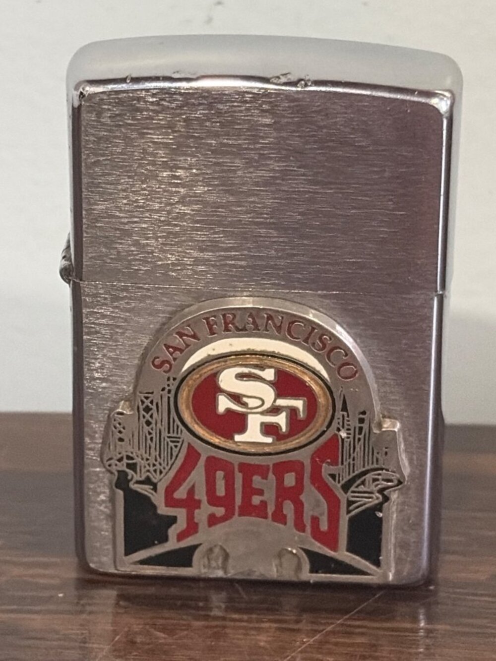 VTG San Francisco 49ers 2003 Zippo Lighter Brushed Chrome Collectible NFL Design